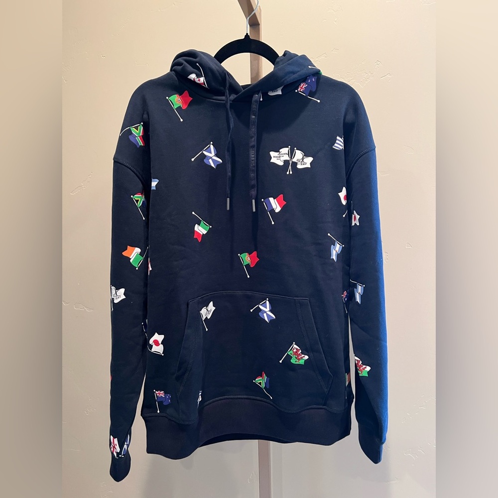 NICE! Rodd & Gunn Dark Rugby Hoodie with Flag Accents